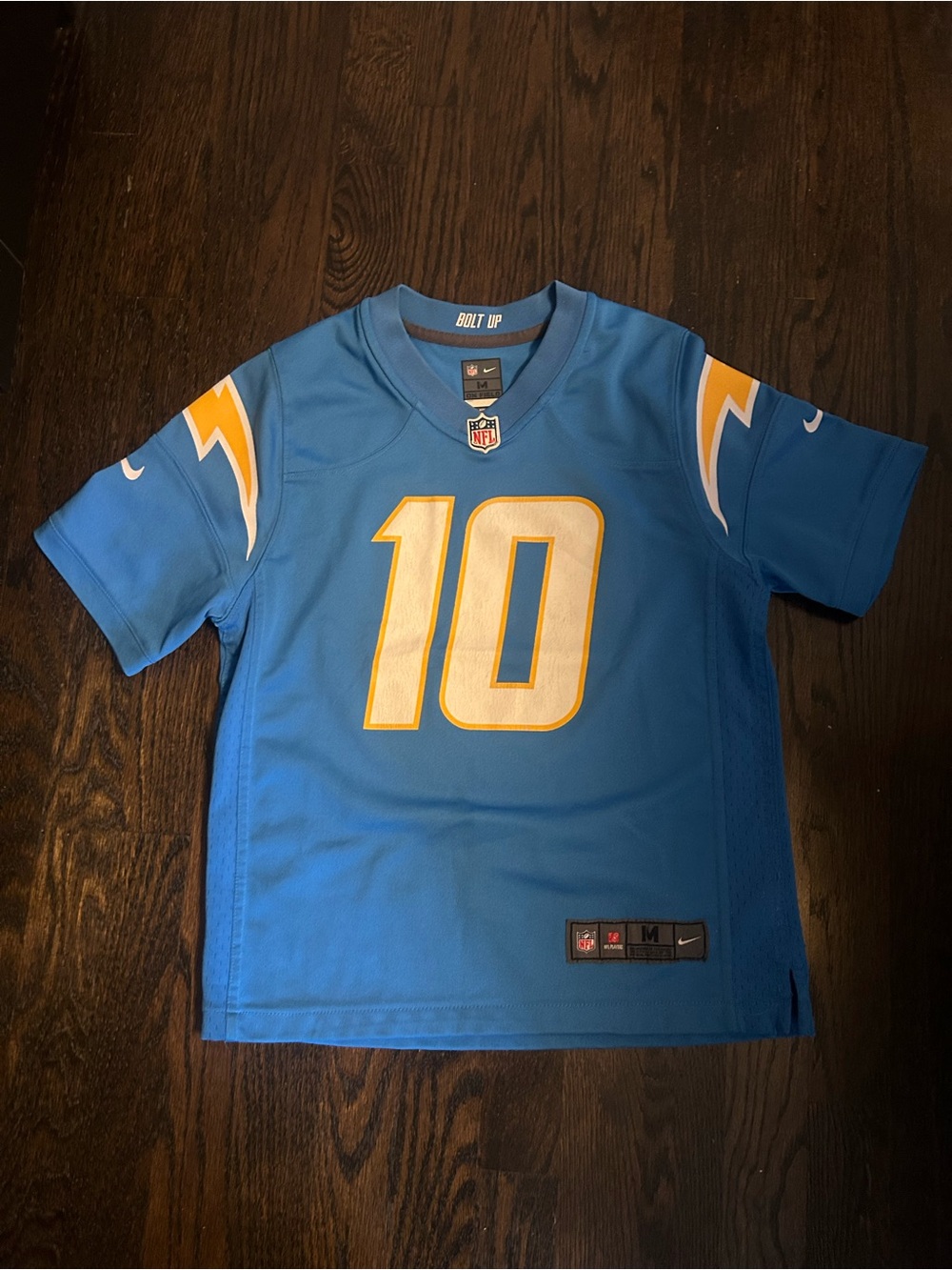 Official NFL Kids Light Blue #10 Football Jersey with Gold Accents